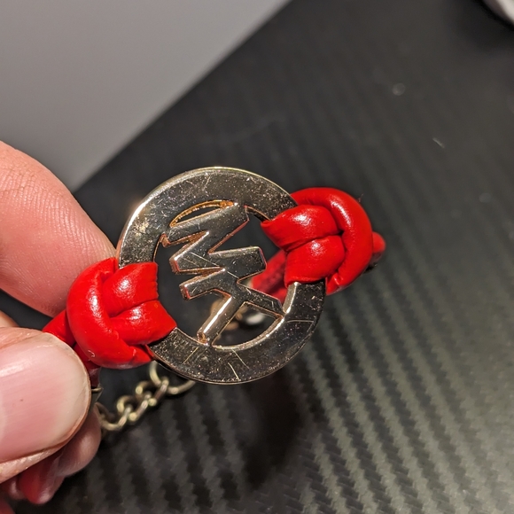 Michael Kors Red Leather Bracelet - Picture 3 of 4